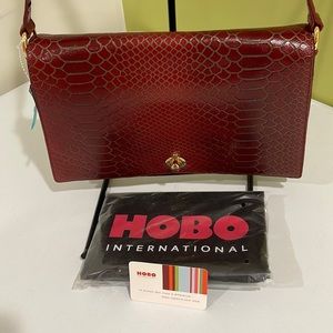 NEW Hobo International red leather embossed purse w/ dust bag